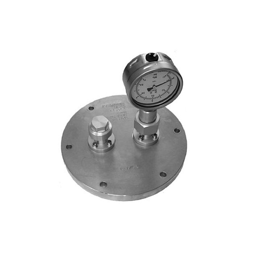 [827714011] Gasisolierter Blinddeckel Gr.4 mit Manometer